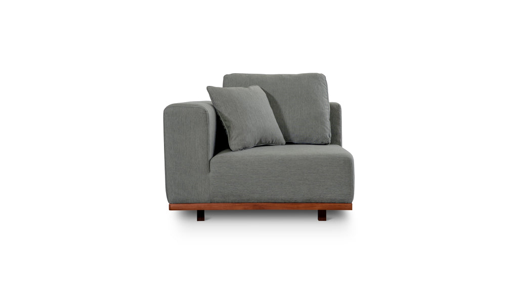 Fauteuil d'angle d'extérieur Sunny Days, couleur poivre