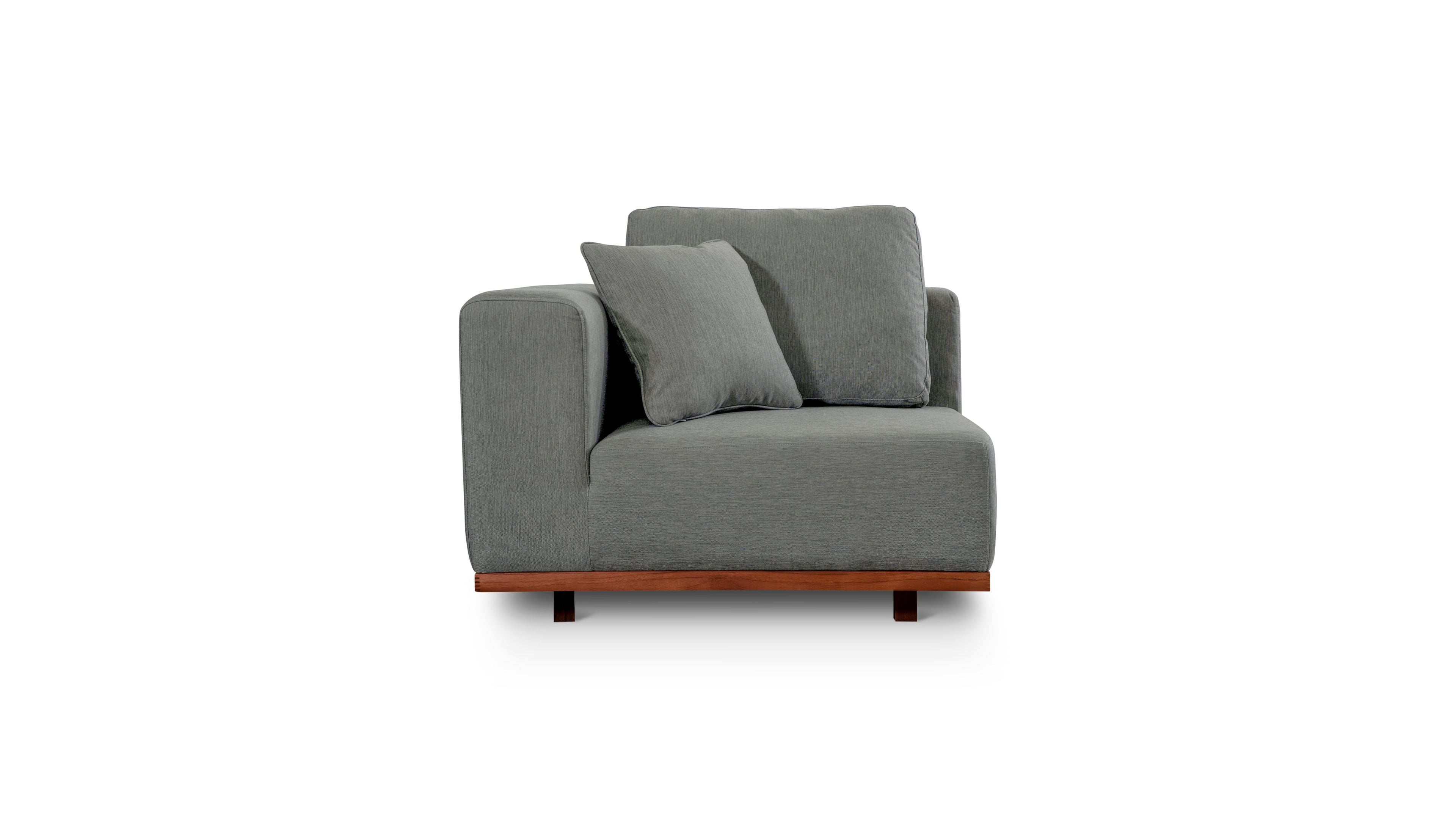 Fauteuil d'angle d'extérieur Sunny Days, couleur poivre