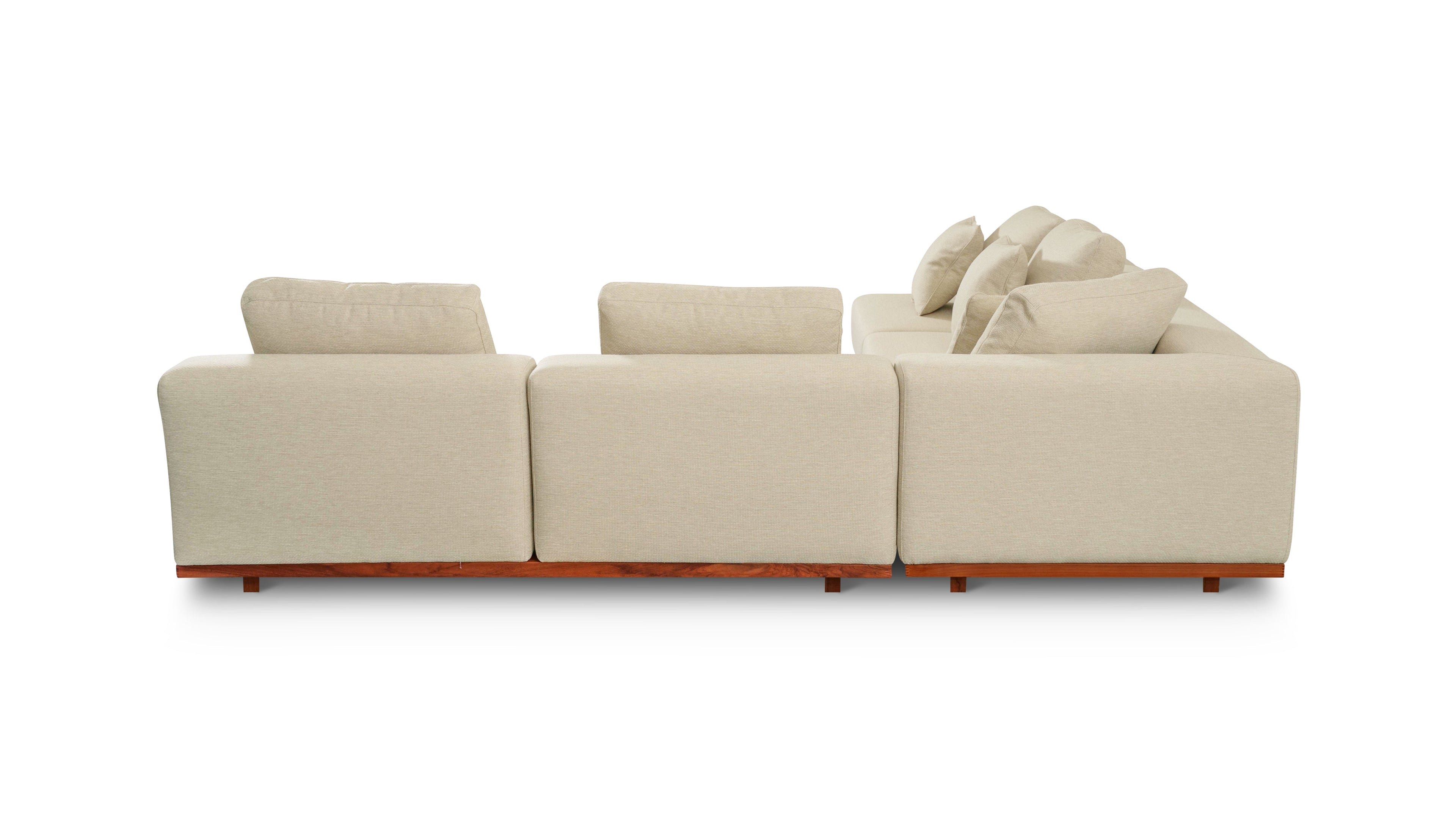 Canapé d'angle modulaire 3 pièces Sunny Days Outdoor, couleur sable