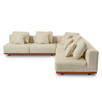 Canapé d'angle modulaire 3 pièces Sunny Days Outdoor, couleur sable