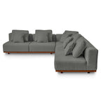 Canapé d'angle modulaire 3 pièces Sunny Days Outdoor, couleur poivre