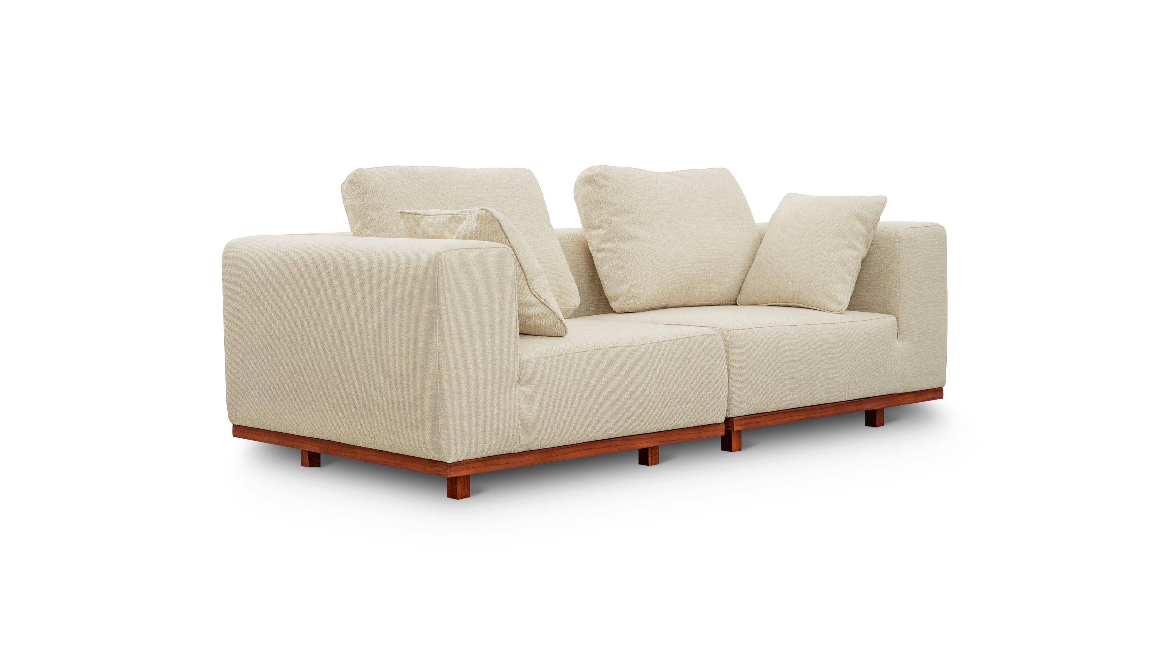 Canapé d'extérieur modulaire 2 pièces Sunny Days, couleur sable