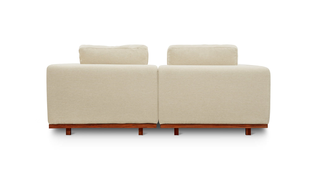 Canapé d'extérieur modulaire 2 pièces Sunny Days, couleur sable