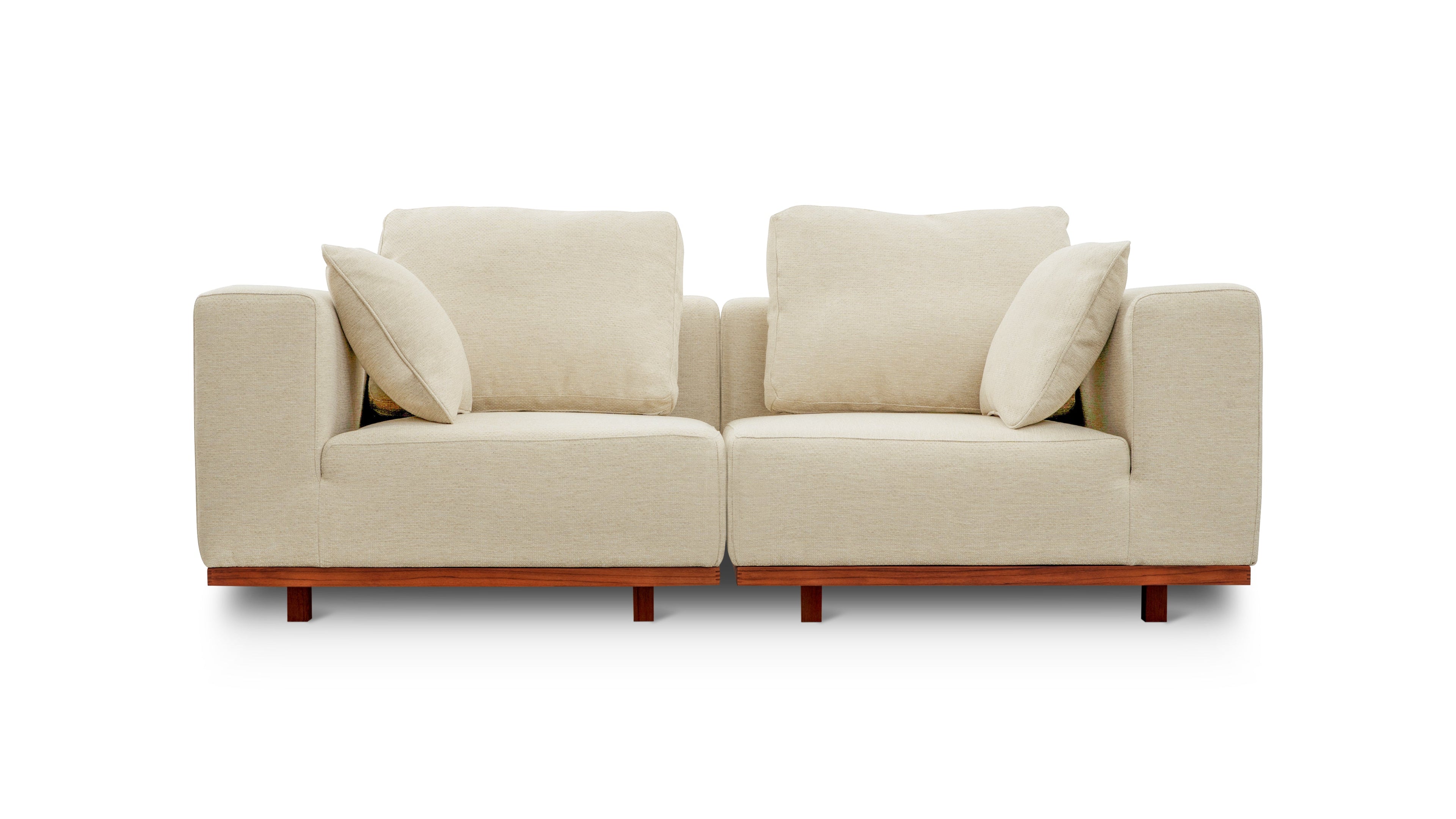 Canapé d'extérieur modulaire 2 pièces Sunny Days, couleur sable