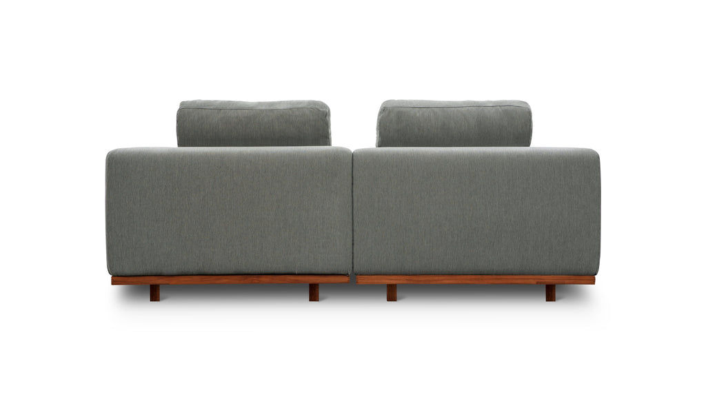 Canapé d'extérieur modulaire 2 pièces Sunny Days, couleur poivre