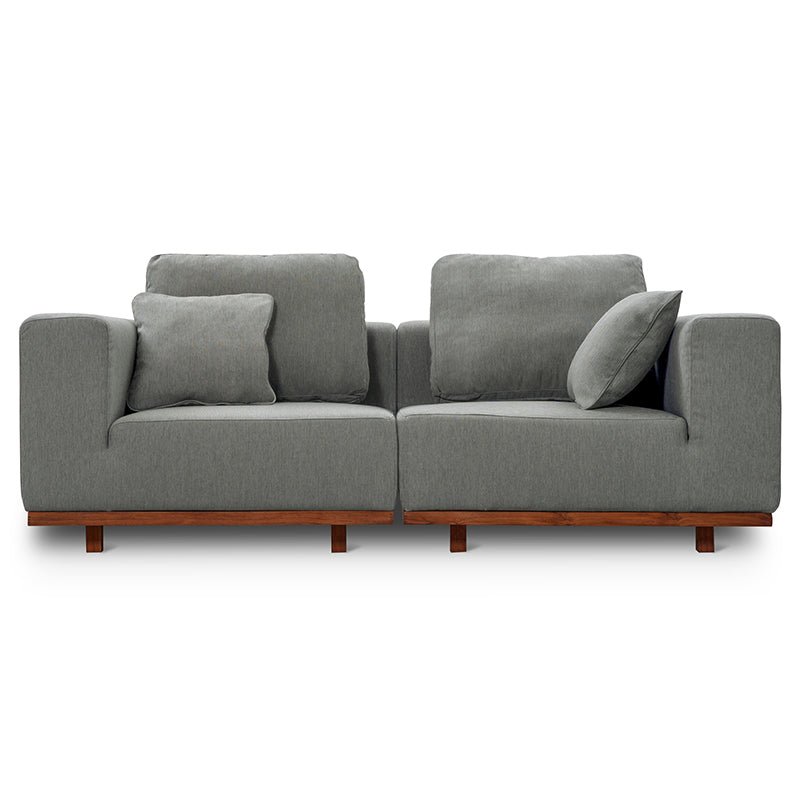 Canapé d'extérieur modulaire 2 pièces Sunny Days, couleur poivre