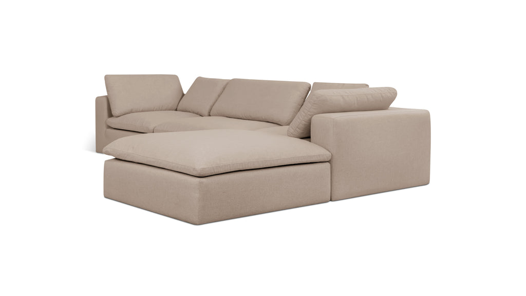 Canapé d'angle modulaire 4 pièces Movie Night™ pour extérieur, grand modèle, désert