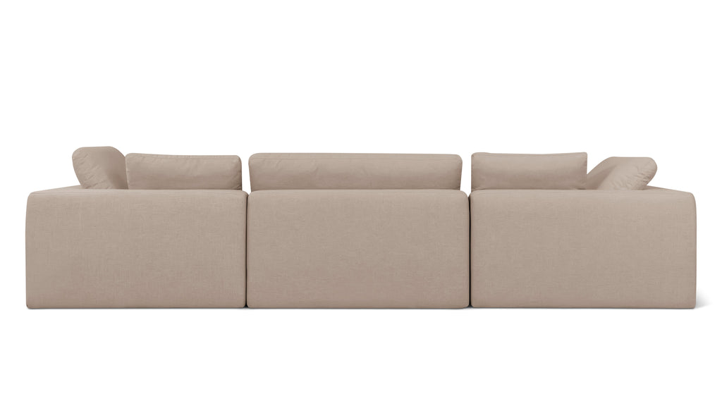 Canapé d'angle modulaire 4 pièces Movie Night™ pour extérieur, grand modèle, désert