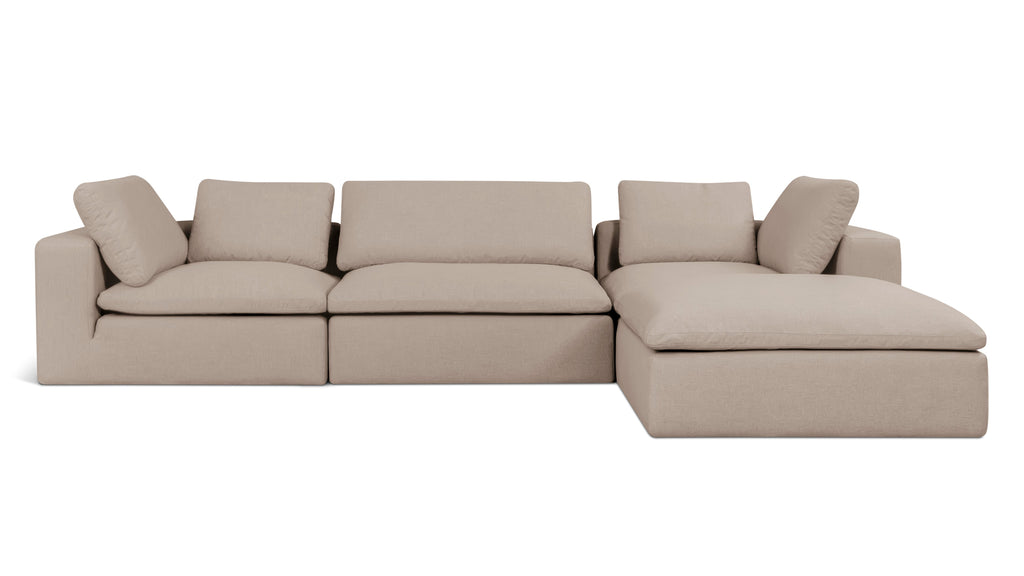 Canapé d'angle modulaire 4 pièces Movie Night™ pour extérieur, grand modèle, désert