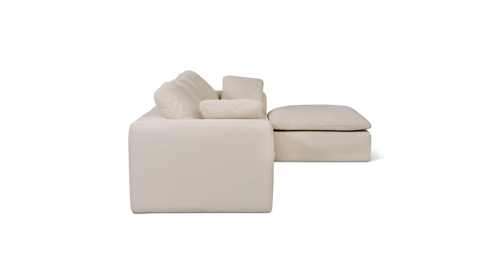 Canapé d'angle modulaire d'extérieur 4 pièces Movie Night™, standard, ivoire