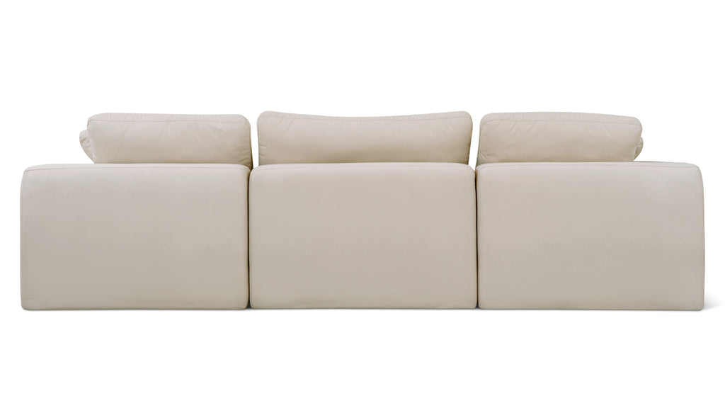 Canapé d'angle modulaire d'extérieur 4 pièces Movie Night™, standard, ivoire