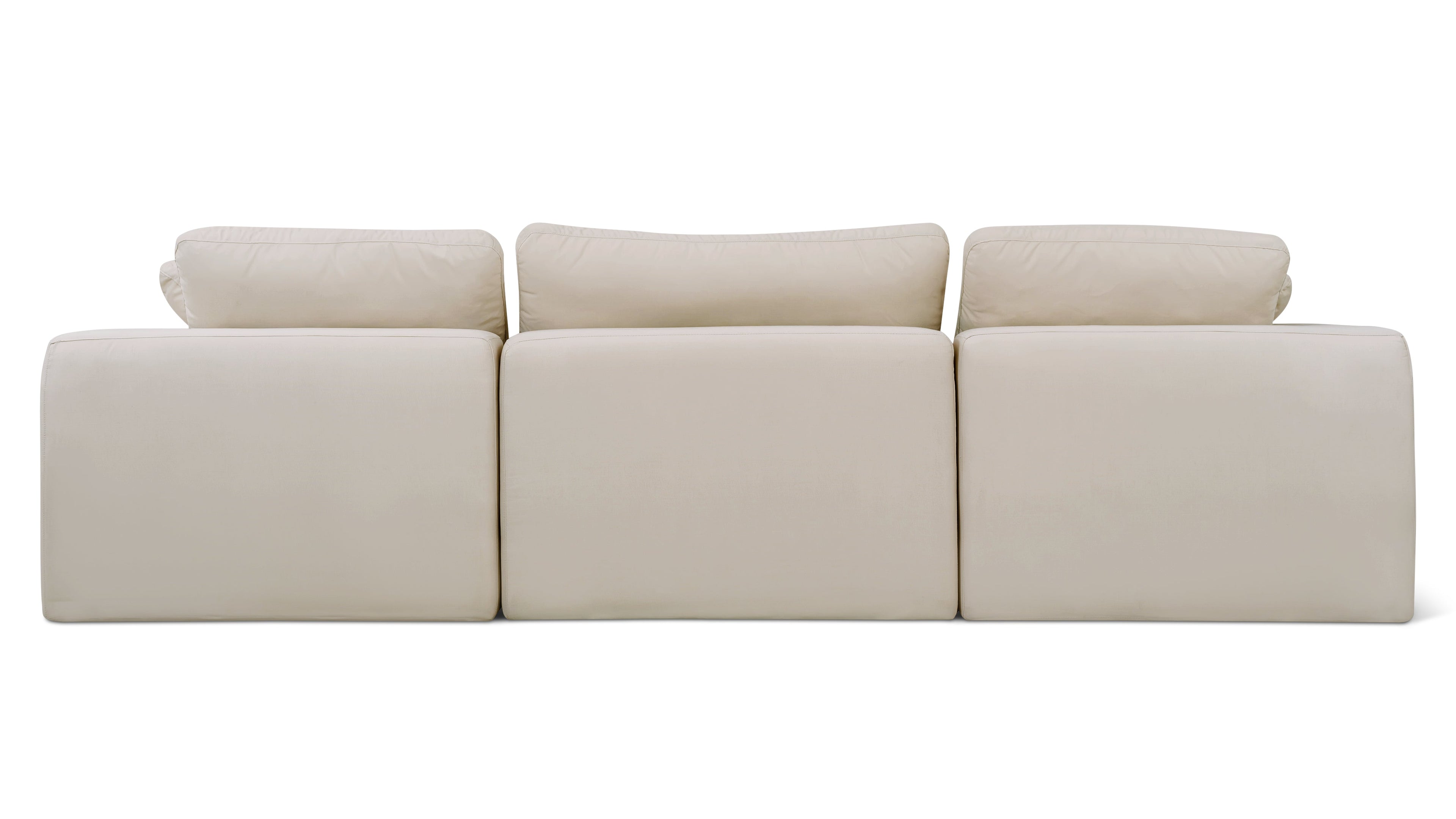 Canapé d'angle modulaire d'extérieur 4 pièces Movie Night™, standard, ivoire