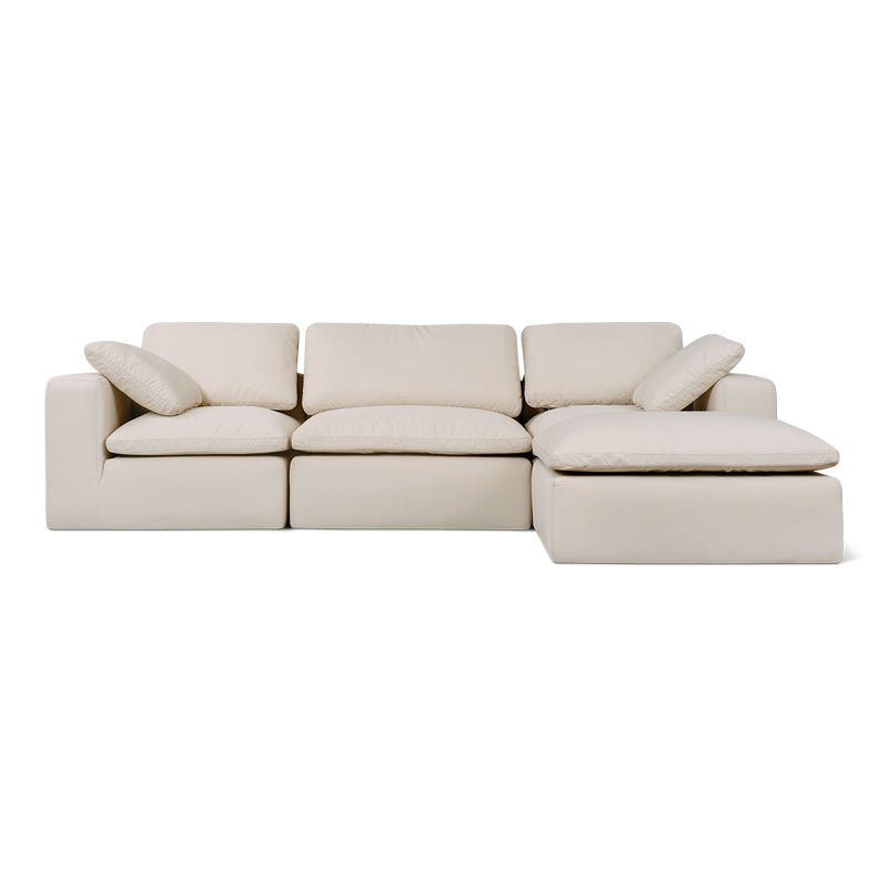 Canapé d'angle modulaire d'extérieur 4 pièces Movie Night™, standard, ivoire