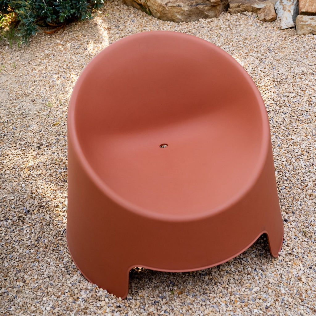 Ensemble de quatre chaises longues d'extérieur Inner Circle couleur cannelle