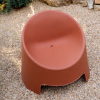 Ensemble de quatre chaises longues d'extérieur Inner Circle couleur cannelle