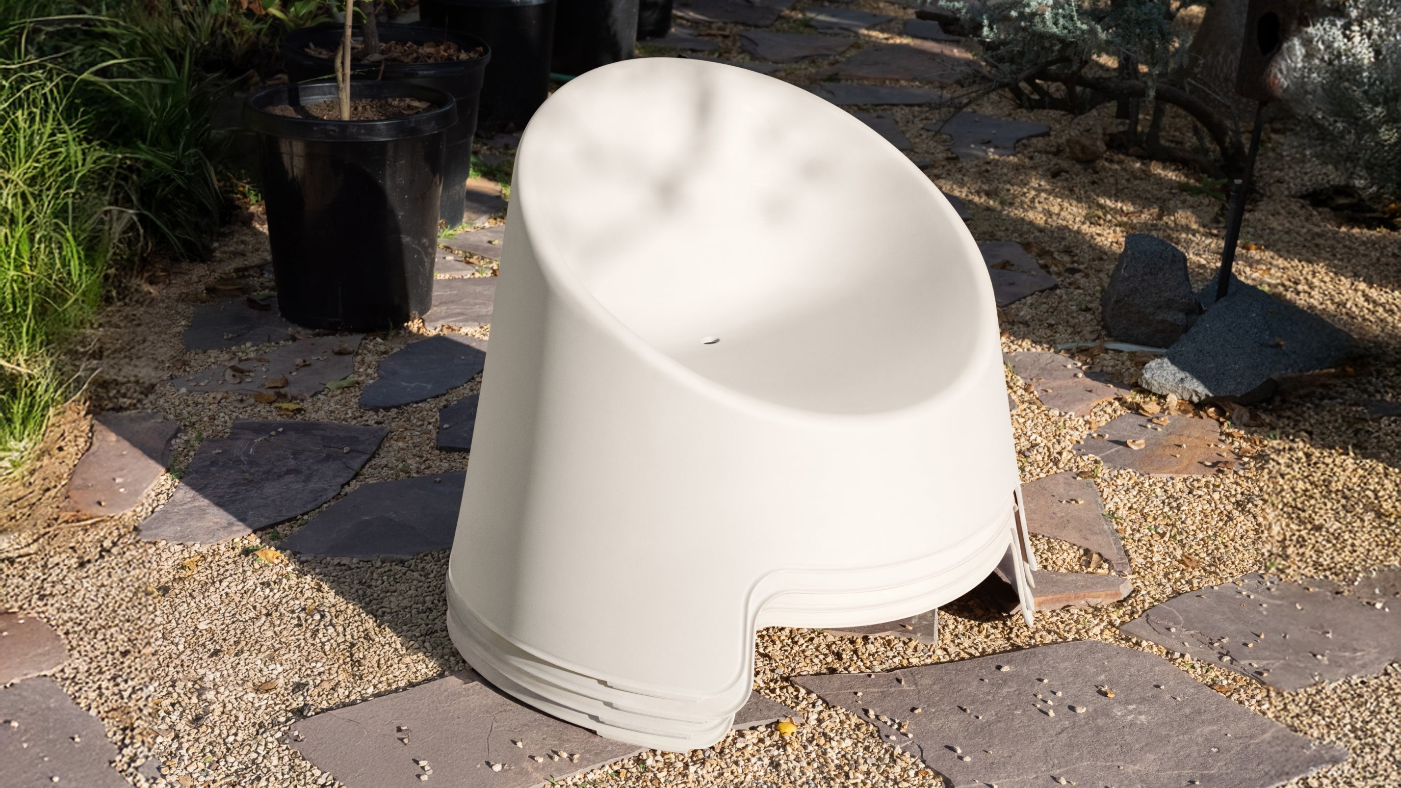 Ensemble de quatre chaises longues d'extérieur Inner Circle Moon