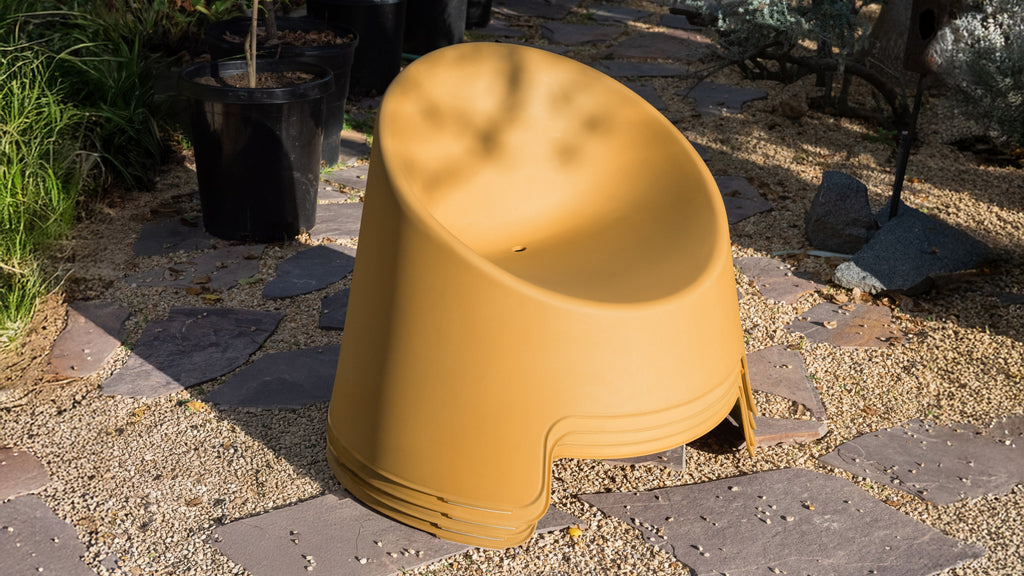 Ensemble de quatre chaises longues d'extérieur Inner Circle citron