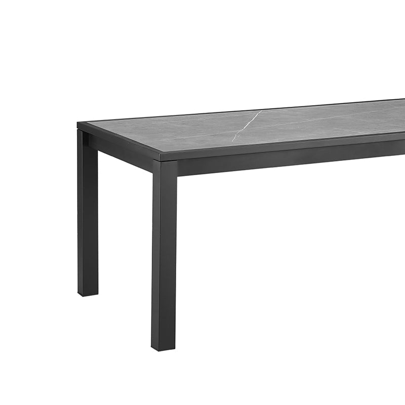 Table de repas extérieure pour dîner, 4 à 6 couverts, brouillard