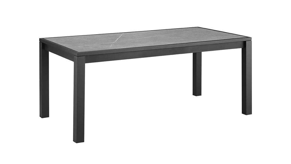 Table de repas extérieure pour dîner, 4 à 6 couverts, brouillard