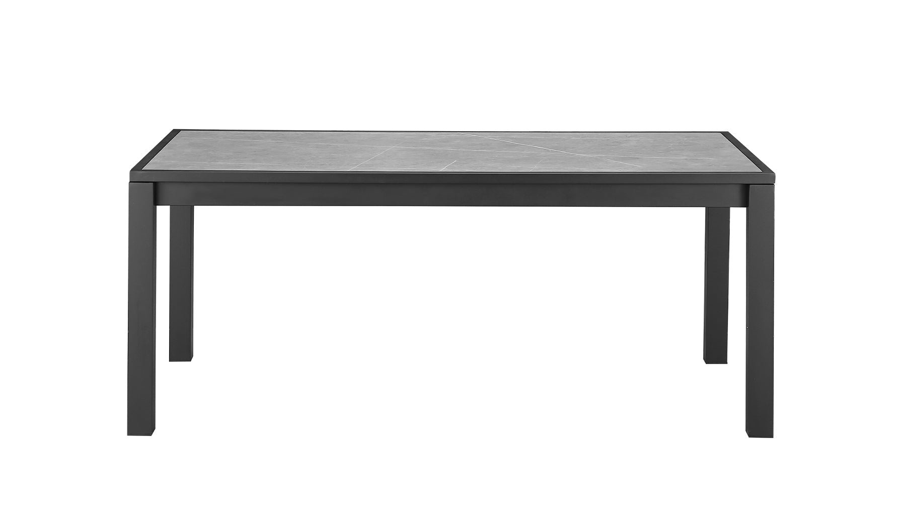 Table de repas extérieure pour dîner, 4 à 6 couverts, brouillard