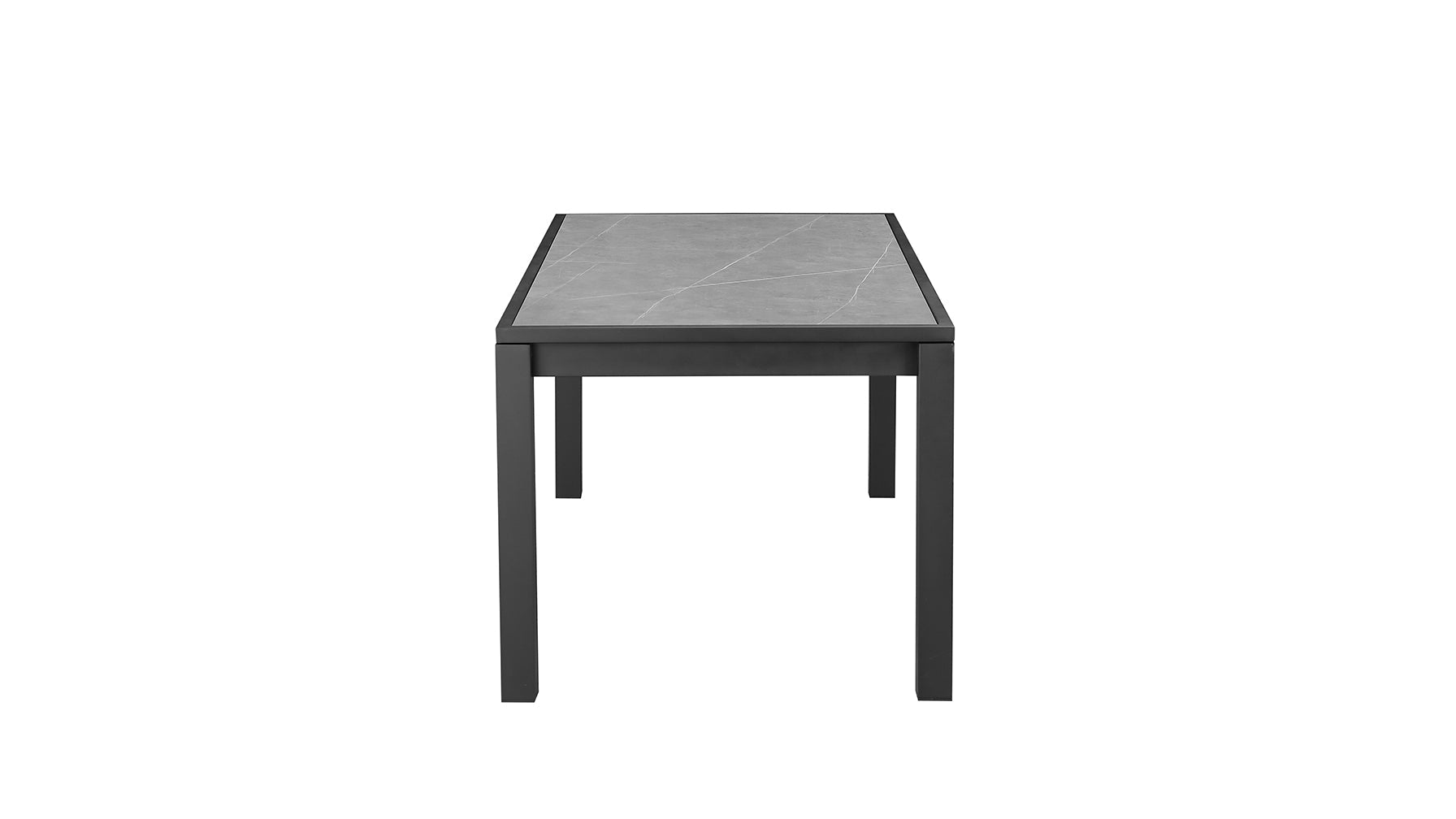 Table de repas extérieure pour dîner, 4 à 6 couverts, brouillard