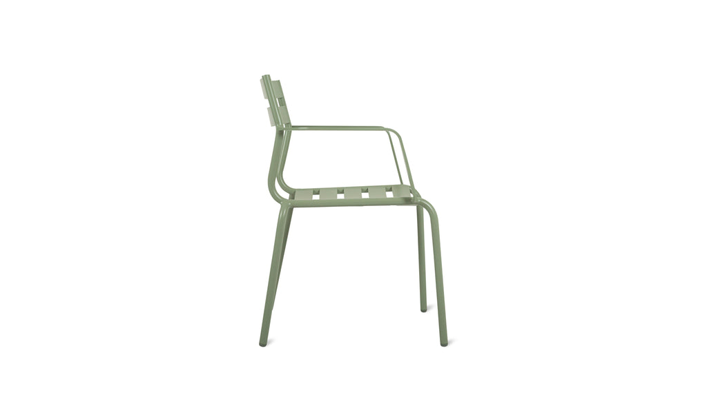 Chaises de jardin pour repas d'extérieur (lot de deux), sauge