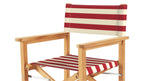 Fauteuil d'extérieur Take Five, rayures écarlates