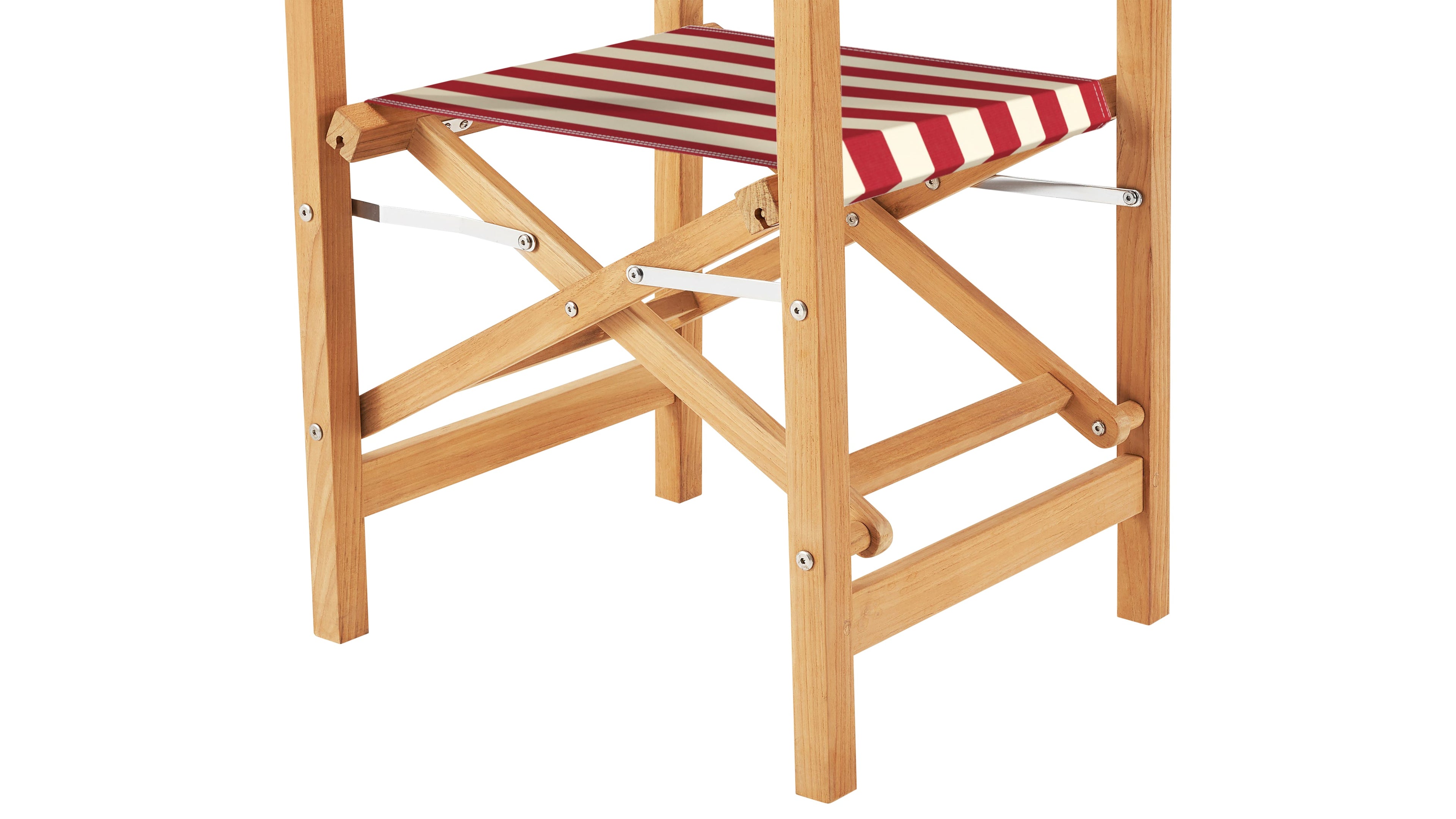 Fauteuil d'extérieur Take Five, rayures écarlates