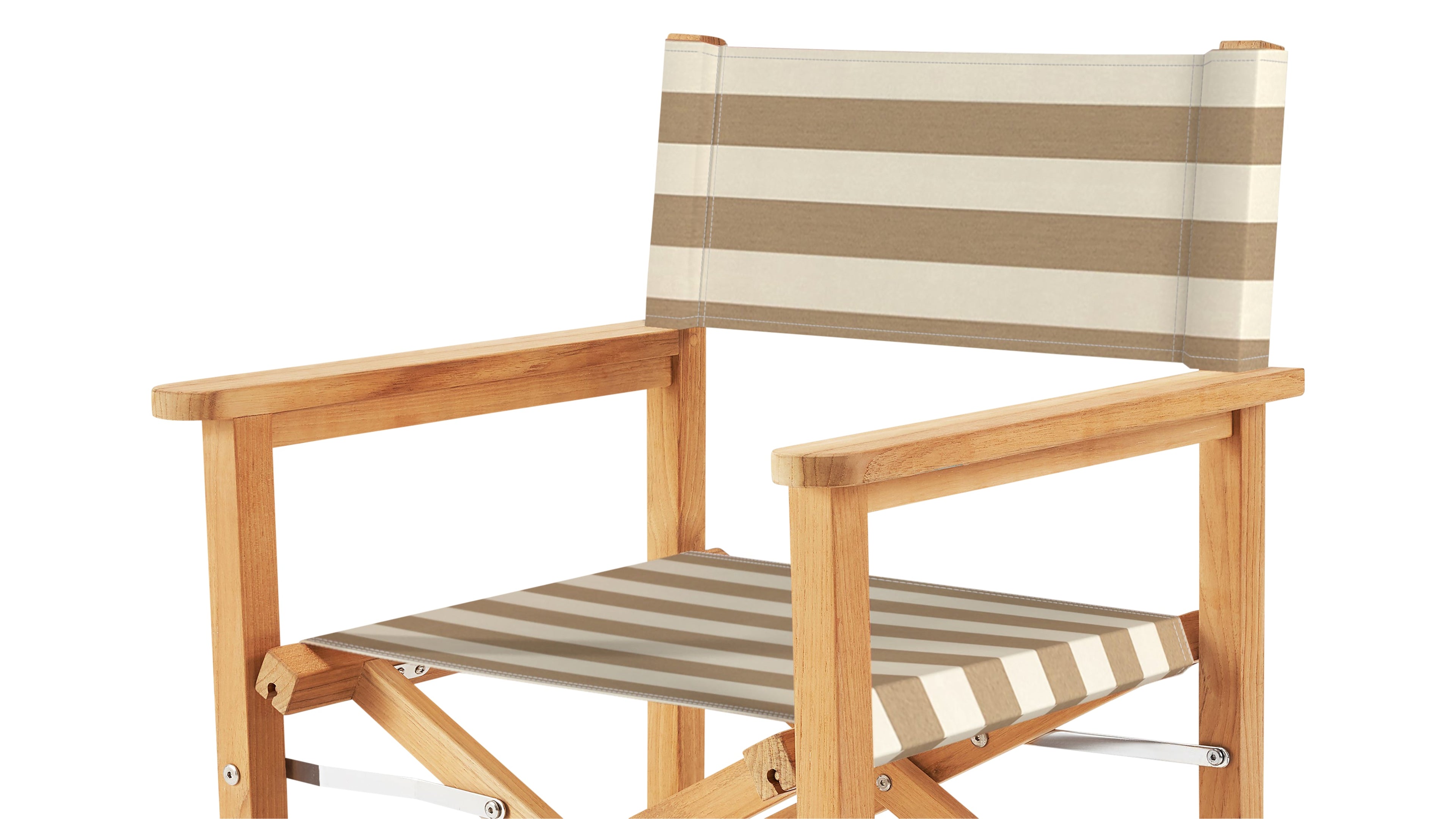 Fauteuil d'extérieur Take Five, rayures beiges