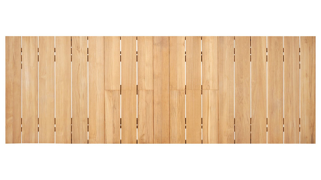 Table de salle à manger extensible d'extérieur Make Room, 6 à 10 couverts, en teck