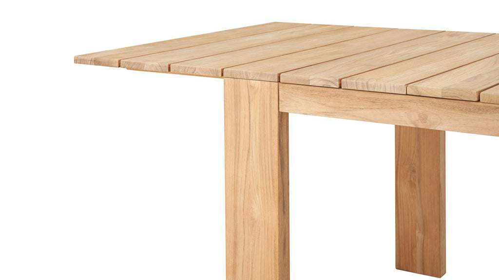 Table de salle à manger extensible d'extérieur Make Room, 6 à 10 couverts, en teck