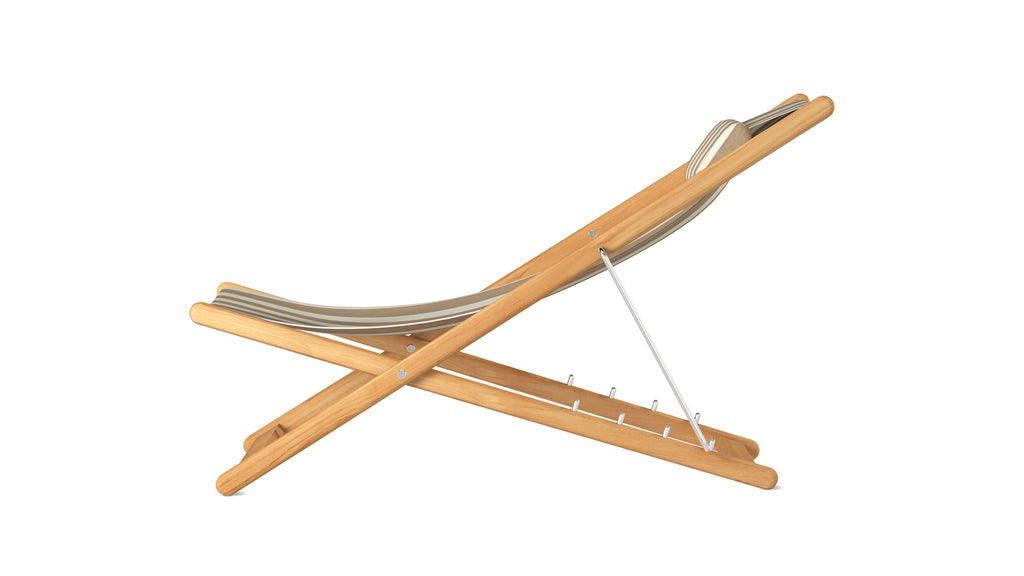 Chaise de jardin Settle In, petite, rayures beiges