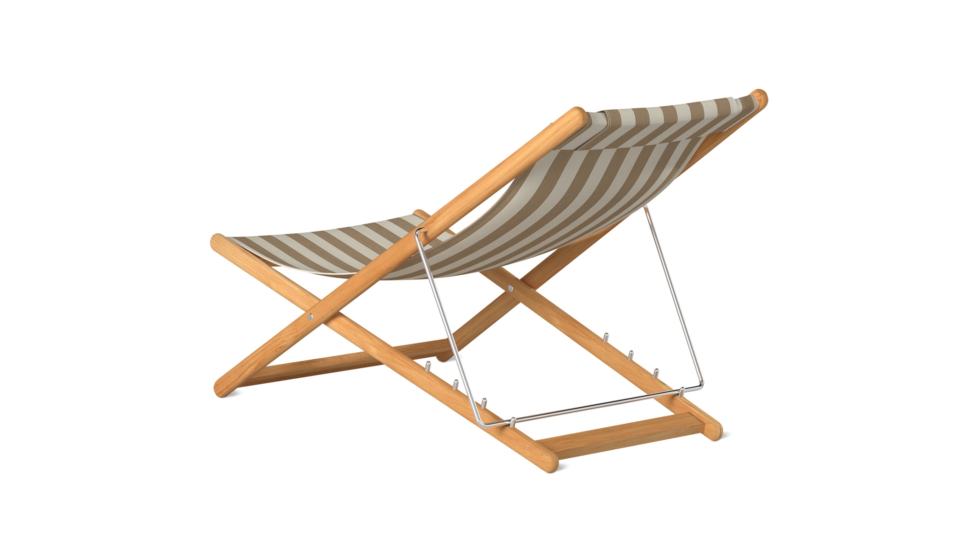 Chaise de jardin Settle In, petite, rayures beiges