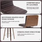 Tabourets de bar/comptoir pivotants en similicuir 26/29, lot de 2/3