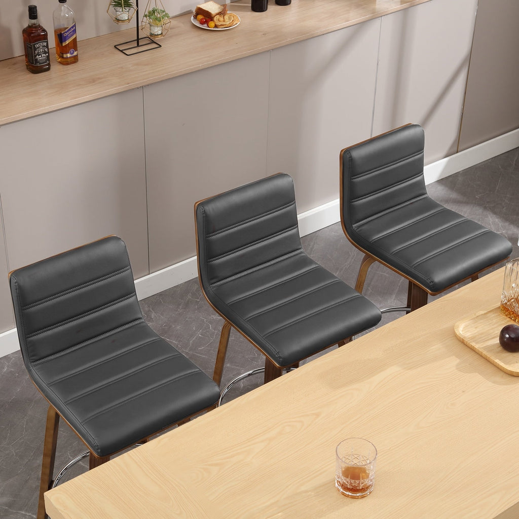 Tabourets de bar/comptoir pivotants en similicuir 26/29, lot de 2/3