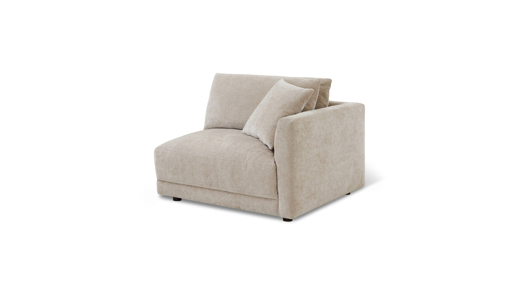 Fauteuil d'angle Soft Spot avec accoudoir droit, couleur noix de cajou