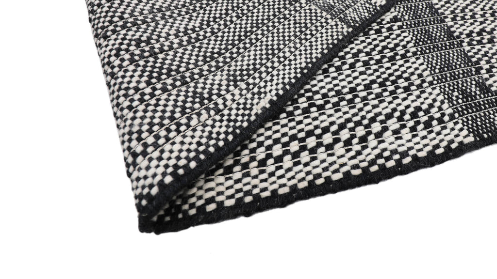 Tapis bord de mer, 244 x 305 cm, couleur poivre et poivre