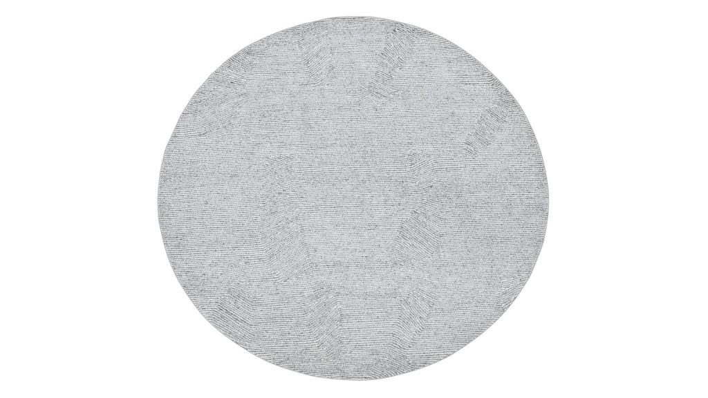 Tapis rond Rocky Road, 180 x 180 cm, couleur givré