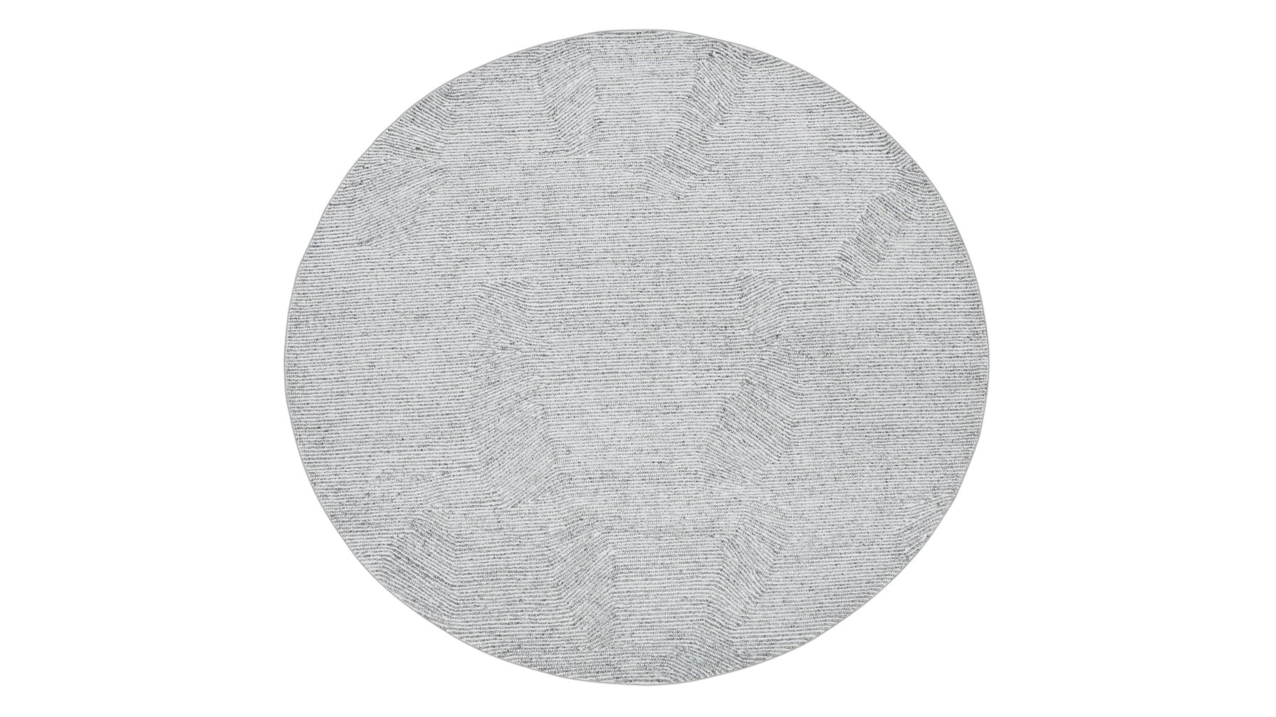 Tapis rond Rocky Road, 180 x 180 cm, couleur givré