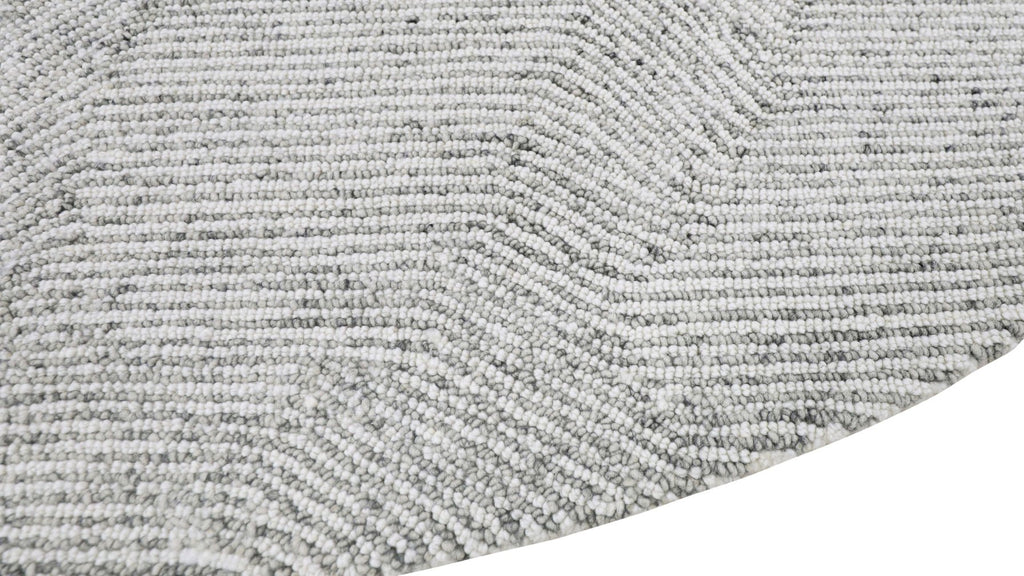 Tapis rond Rocky Road, 180 x 180 cm, couleur givré