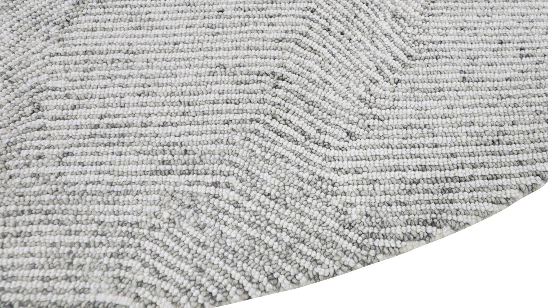 Tapis rond Rocky Road, 180 x 180 cm, couleur givré