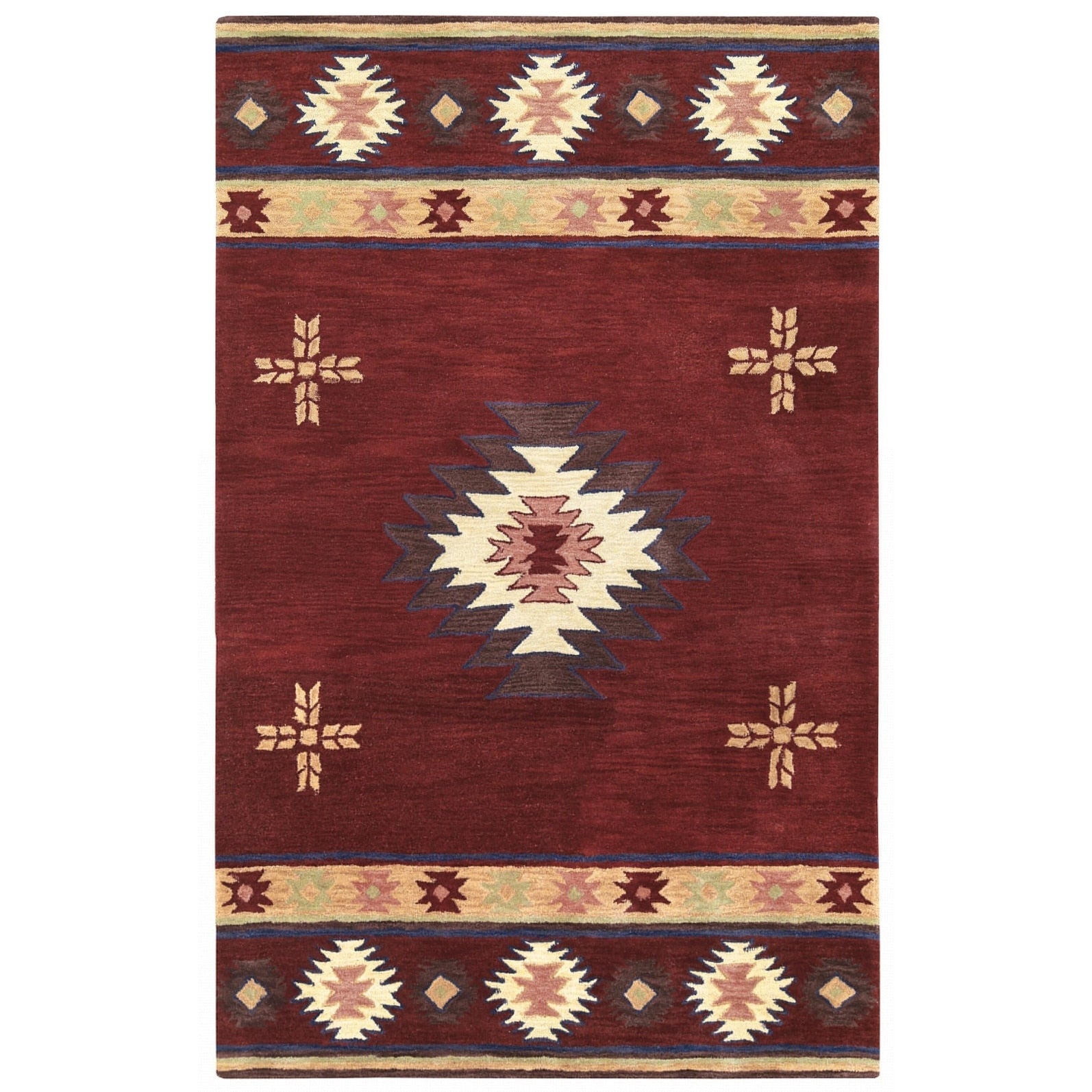 Tapis en laine touffeté à la main Alora Decor Ryder Southwestern