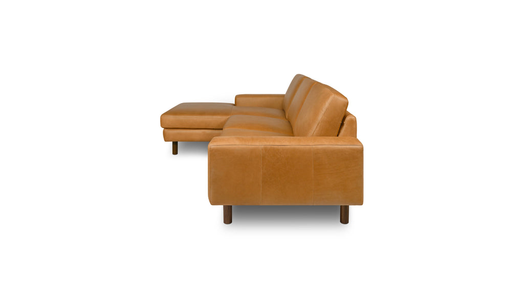 Canapé d'angle Right At Home, à gauche, couleur beige doré