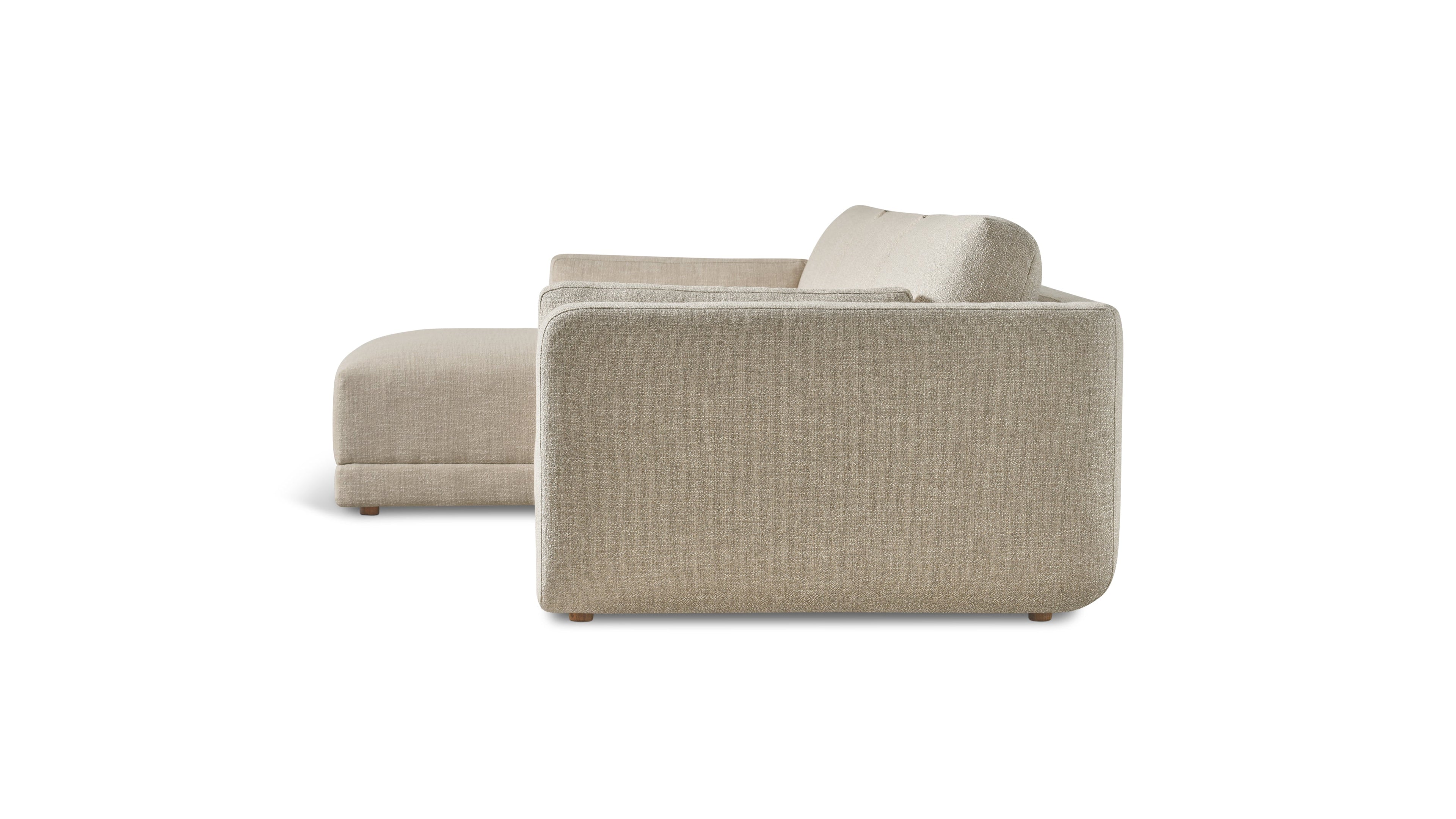 Canapé d'angle Come Around, gauche, lin