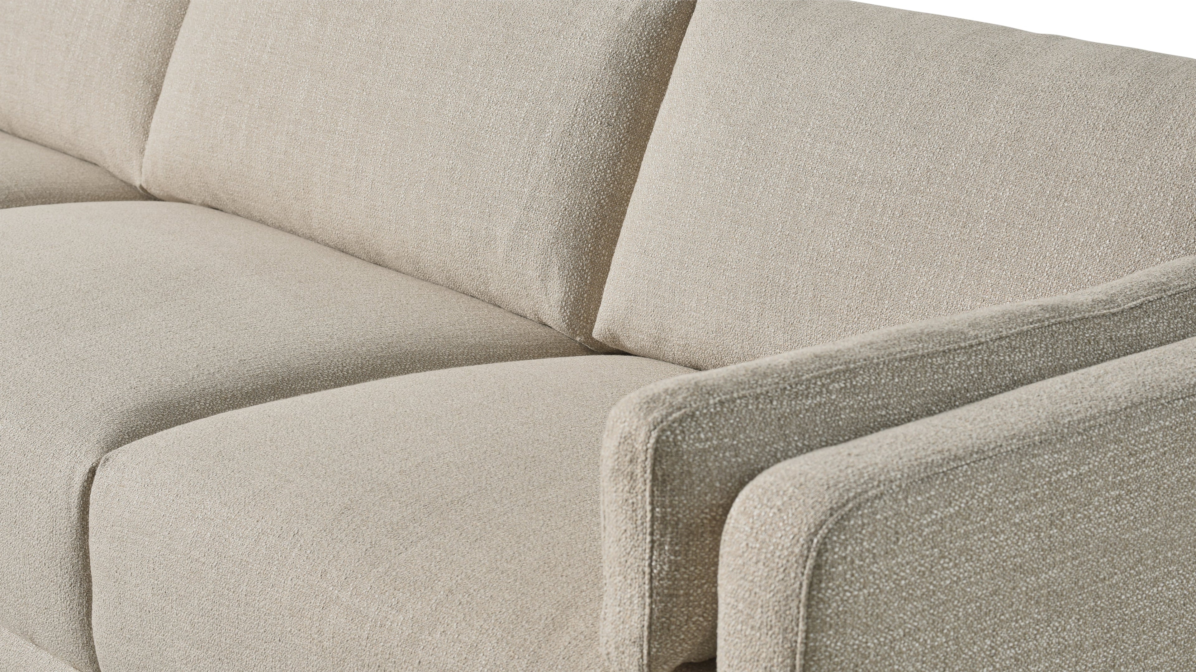 Canapé d'angle Come Around, gauche, lin