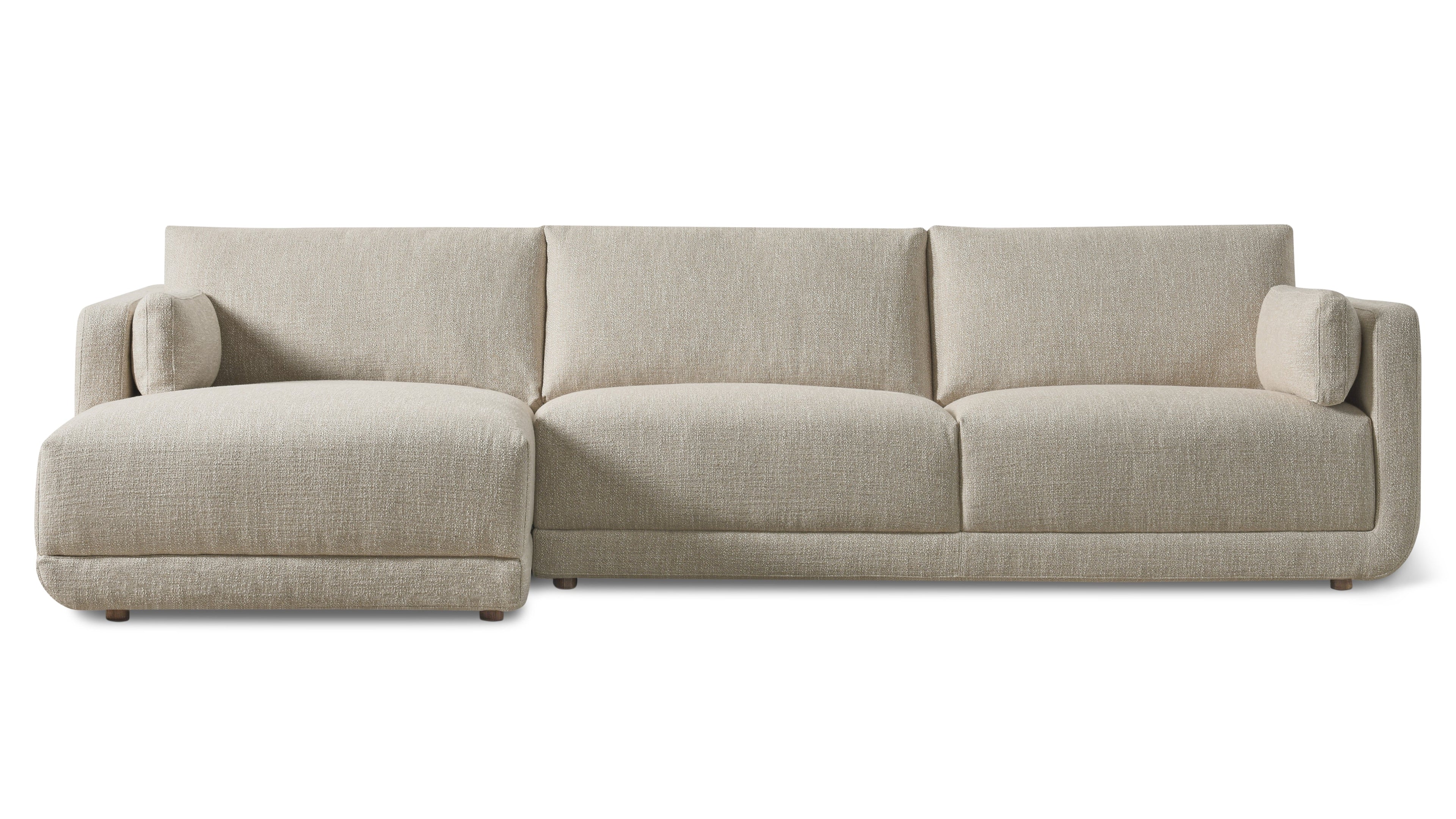 Canapé d'angle Come Around, gauche, lin