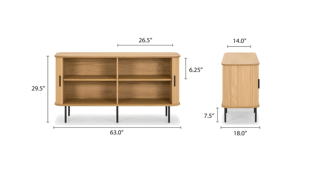 Buffet Easy Edge, modèle standard, chêne blanc