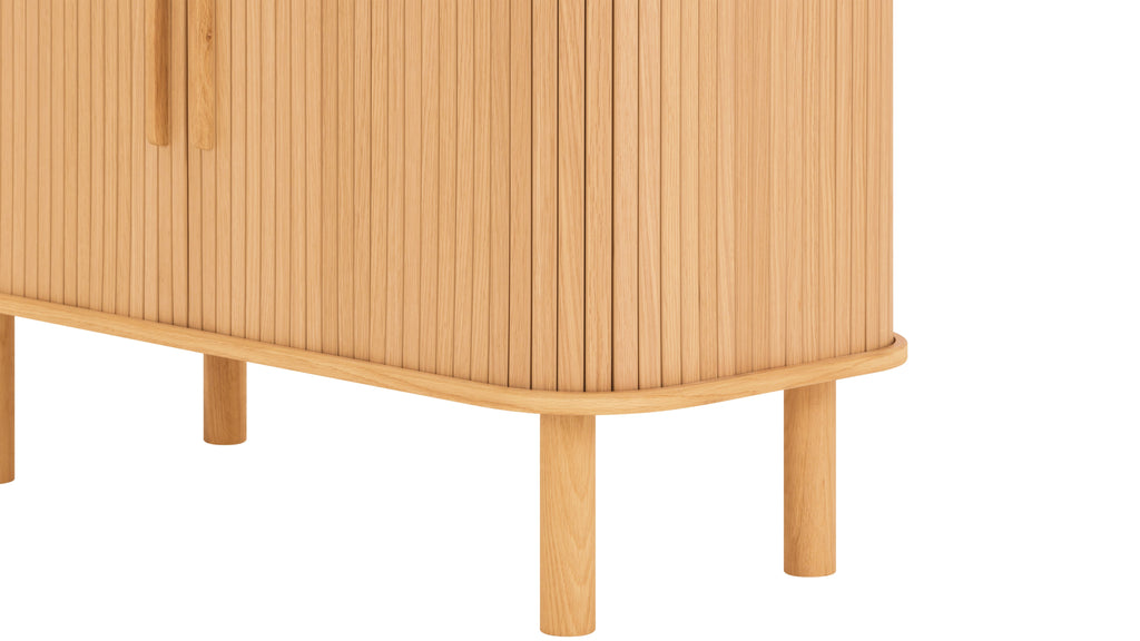 Buffet Easy Edge tout en bois, petit modèle, chêne blanc