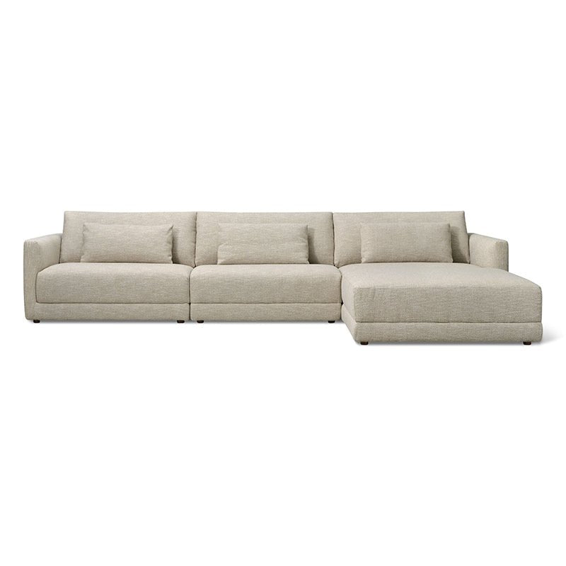 Canapé d'angle modulaire 4 pièces Wind Down, lin