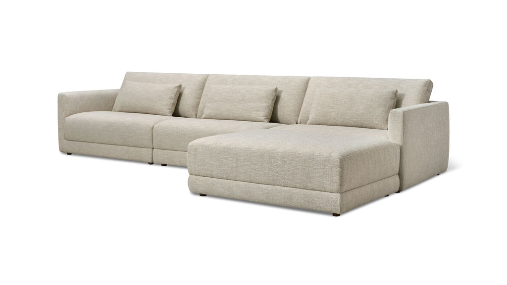 Canapé d'angle modulaire 4 pièces Wind Down, lin